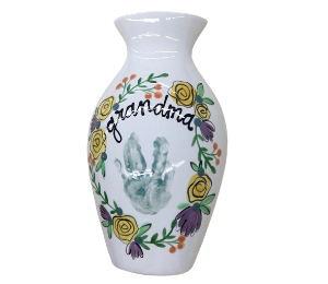 Freehold Floral Handprint Vase