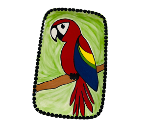 Freehold Scarlet Macaw Plate