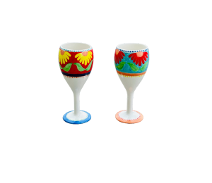 Freehold Floral Wine Glass Set