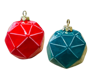 Freehold Jewel Toned Faceted Ornament