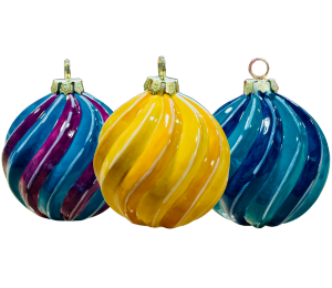 Freehold Jewel Toned Spiral Ornament